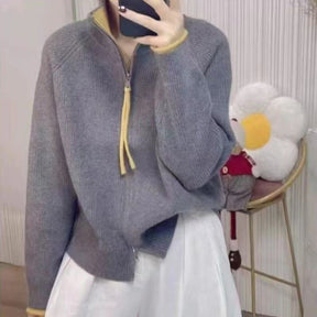 Women's Colorblock Zip Front Cardigan — View 1