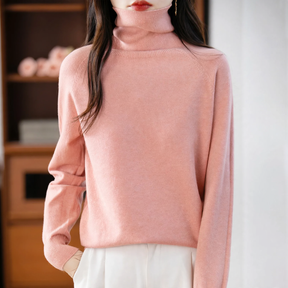 Women's Relaxed Fit Mock Neck Sweater — View 5