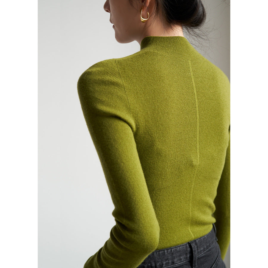 Women's Wool Mock Neck Sweater — View 1