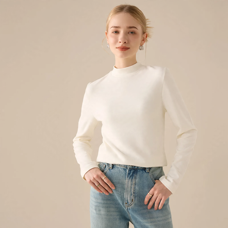 Women's Long Sleeve Crewneck Winter Top — View 10