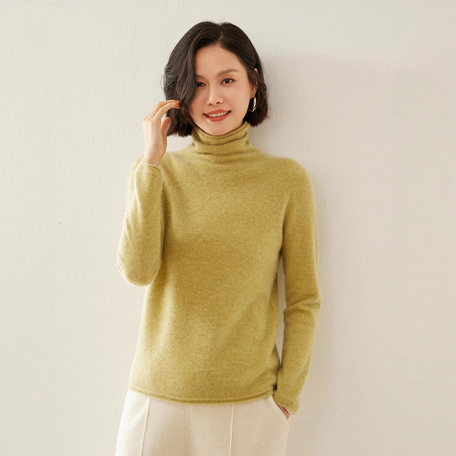 Women's Cashmere Turtleneck Sweater — View 2