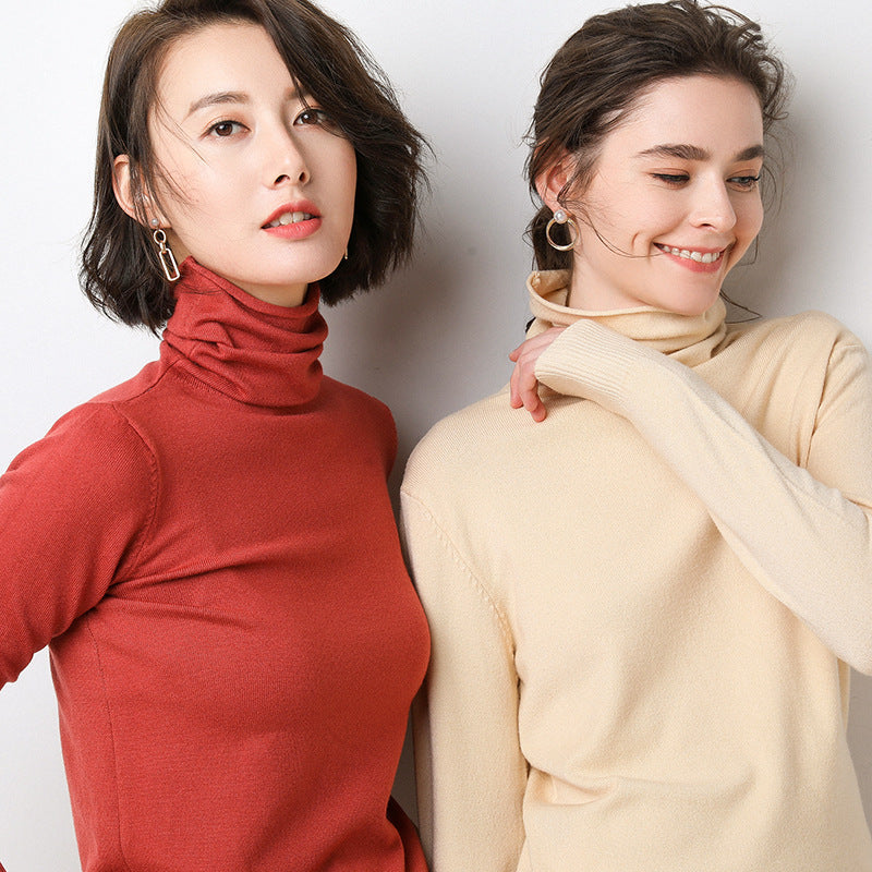 Women's Geometric Mock Neck Sweater — View 1