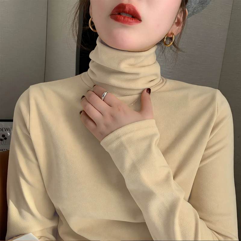 Women's Reversible Long Sleeve Turtleneck Top — View 1
