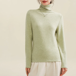 Women's Wool Blend Mock Neck Sweater — View 8