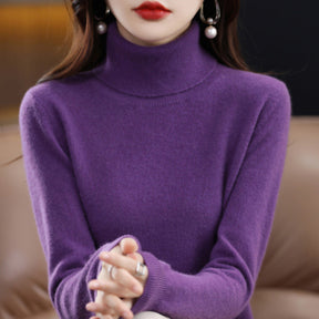Women's Wool Turtleneck Sweater — View 5