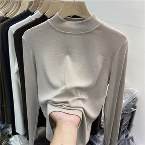 Women's Long Sleeve Mock Neck Top — View 1