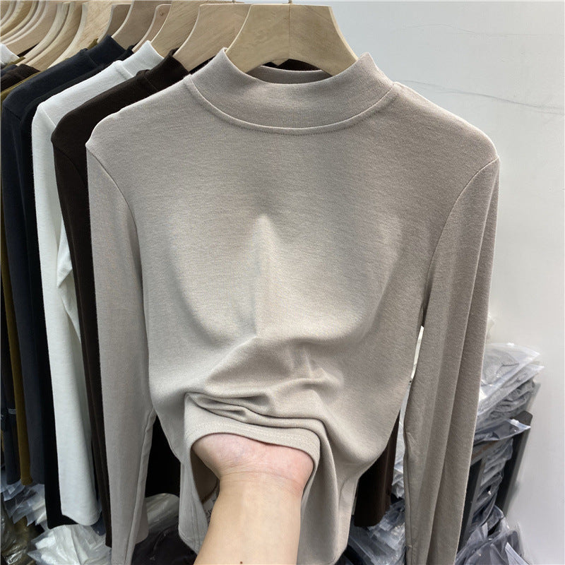 Women's Long Sleeve Mock Neck Top — View 1