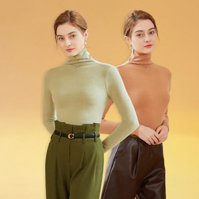 Women's Cashmere Blend Turtleneck Sweater — View 1