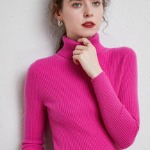 Women's Fitted Turtleneck Sweater — View 8