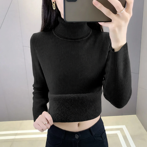 Women's Ribbed Turtleneck Sweater — View 9