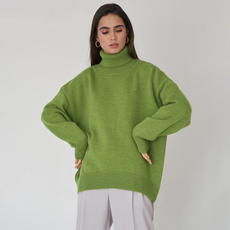 Women's Relaxed Fit Turtleneck Sweater — View 1