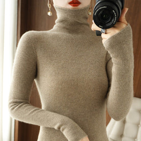 Women's Fitted Mock Neck Sweater — View 3