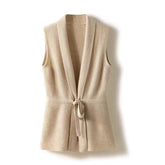 Women's Wool Fitted Vest — View 7