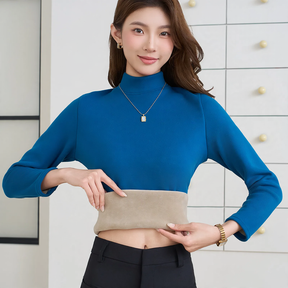 Women's Long Sleeve Mock Neck Top — View 3