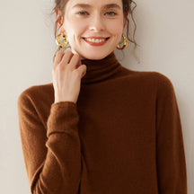 Women's Cashmere Mock Neck Sweater — View 6