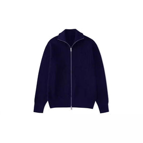 Women's Relaxed Fit Zip Front Mock Neck Sweater — View 3