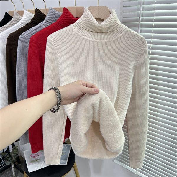 Women's Ribbed Turtleneck Sweater — View 1
