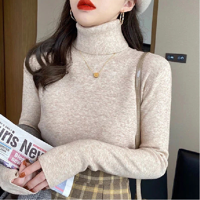 Women's Fitted Mock Neck Sweater — View 7