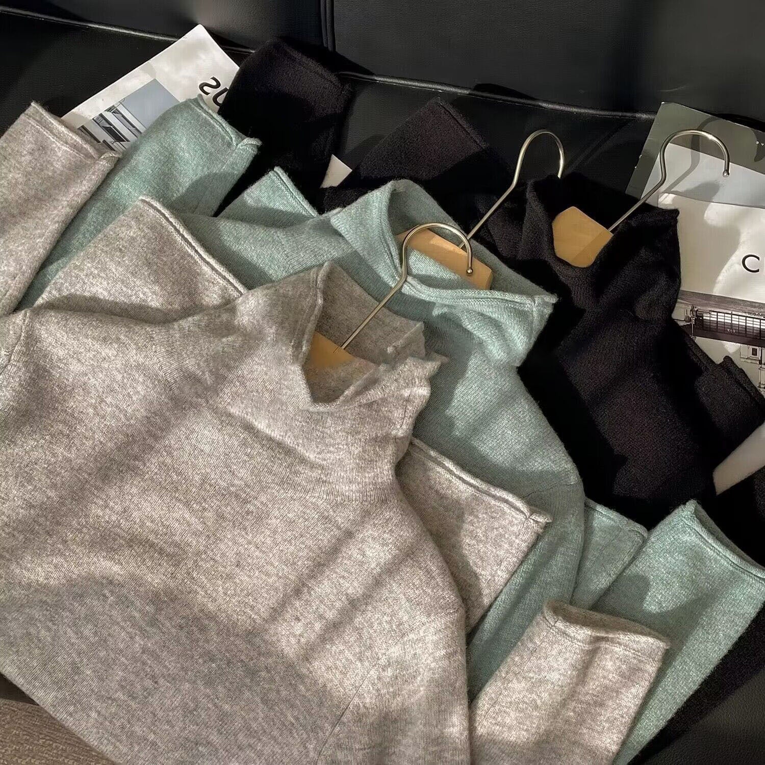 Women's Wool Mock Neck Sweater — View 5