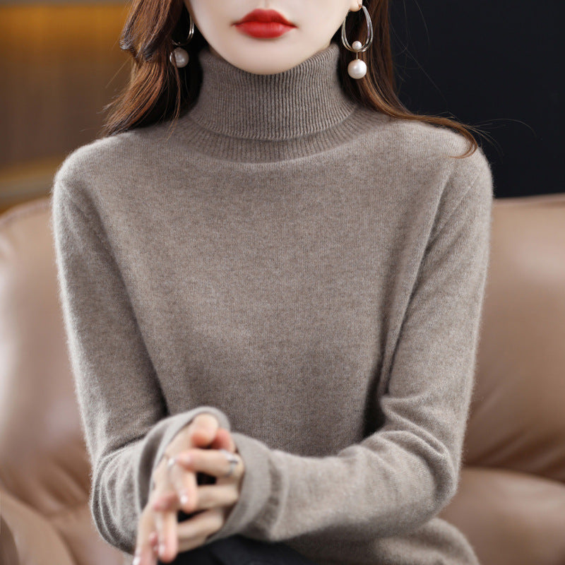 Women's Wool Turtleneck Sweater — View 6