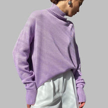 Women's Relaxed Fit Turtleneck Sweater — View 6