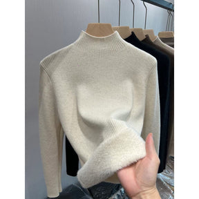 Women's Ribbed Mock Neck Sweater — View 2