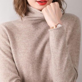Women's Wool Mock Neck Sweater — View 3