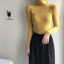Women's Fitted Turtleneck Sweater — View 2