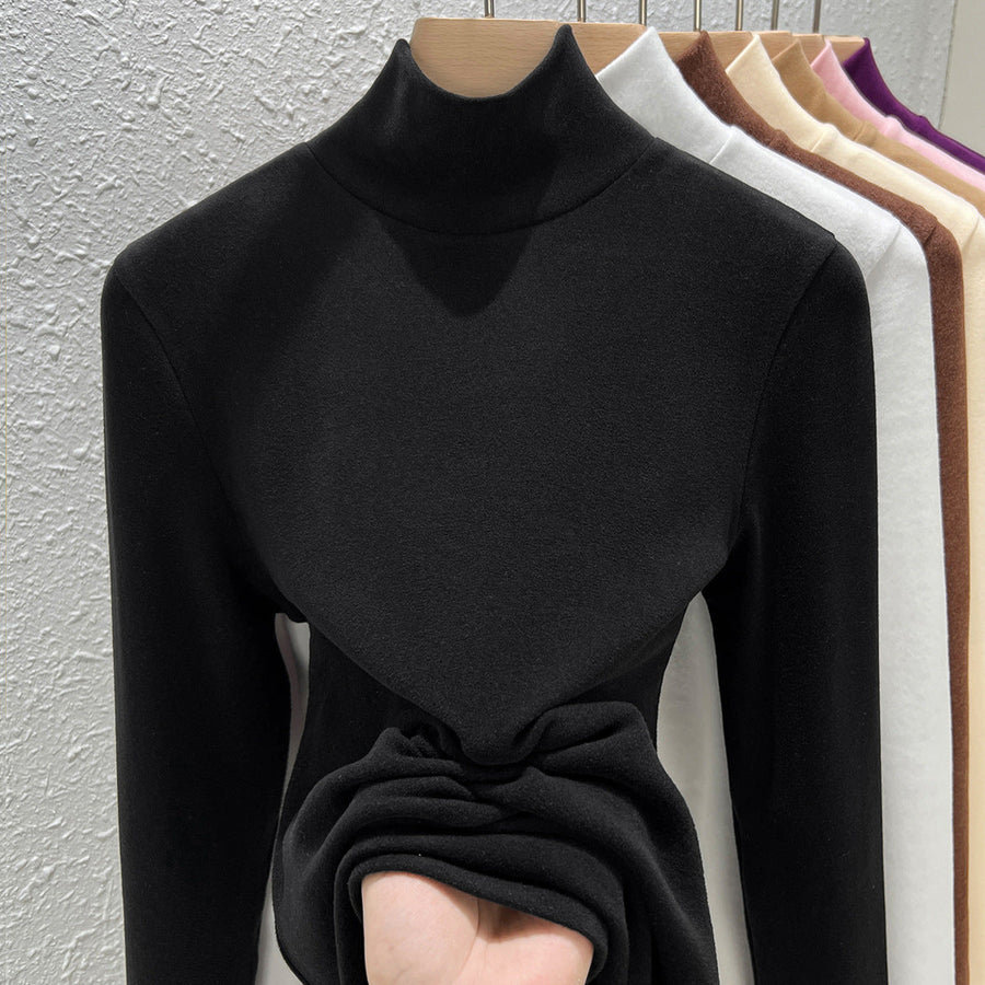 Women's Long Sleeve Mock Neck Top — View 2