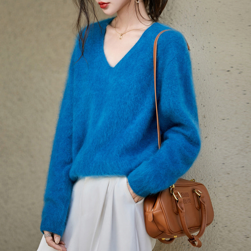 Women's V Neck Sweater — View 1