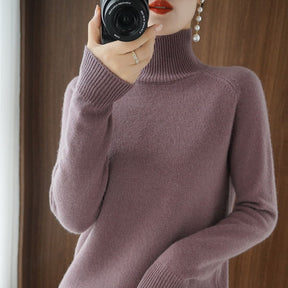 Women's Relaxed Fit Mock Neck Sweater — View 8
