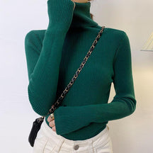 Women's Long Sleeve Turtleneck Sweater — View 12