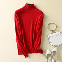 Women's Wool Fine Knit Sweater — View 9