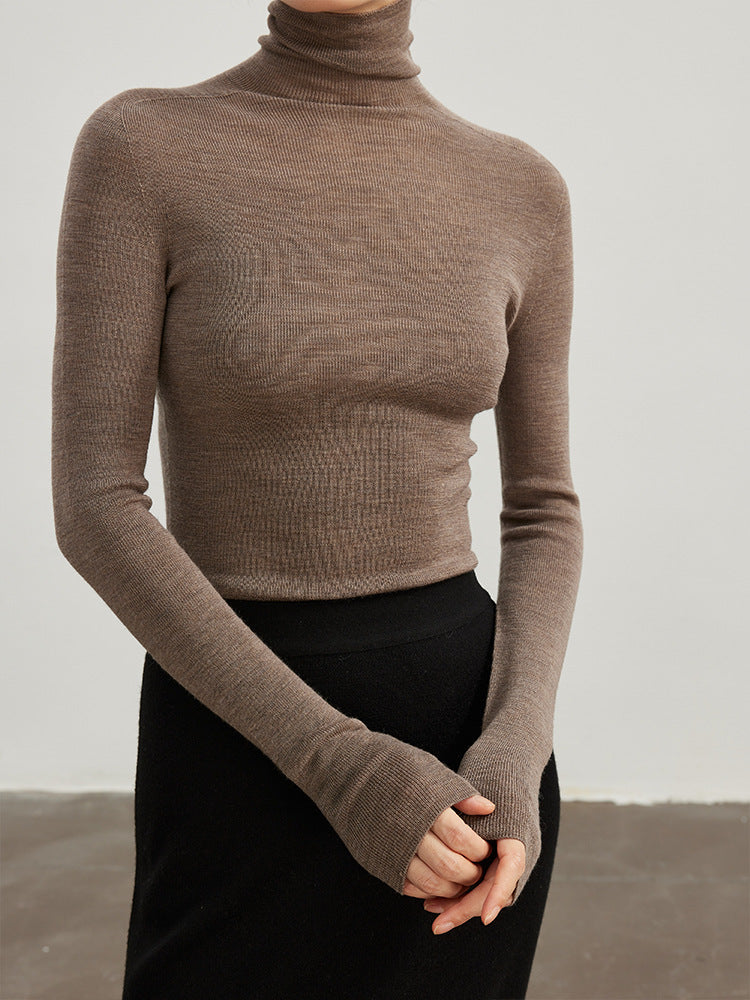 Women's Wool Turtleneck Sweater — View 8