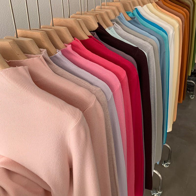 Women's Long Sleeve Mock Neck Sweater — View 2