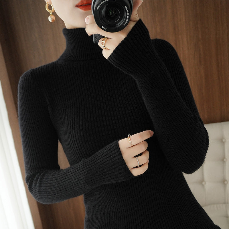 Women's Fitted Turtleneck Sweater — View 6