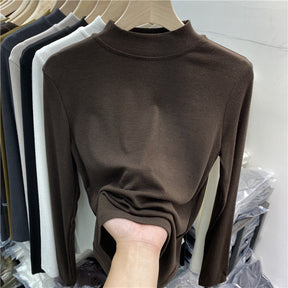 Women's Long Sleeve Mock Neck Top — View 7