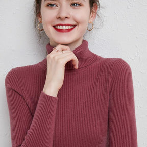 Women's Fitted Turtleneck Sweater — View 9