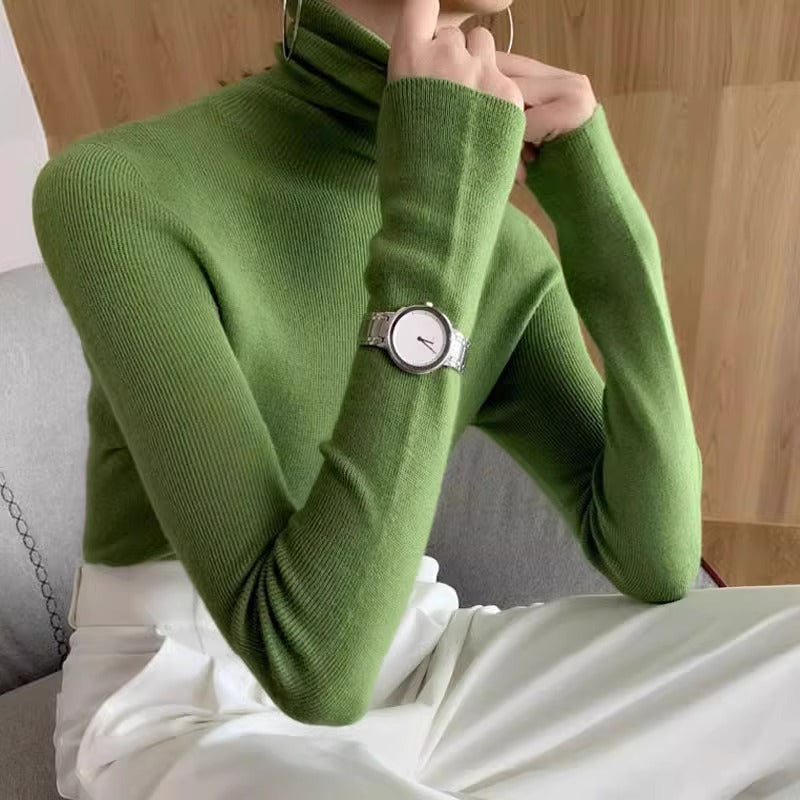 Women's Wool Mock Neck Sweater — View 11