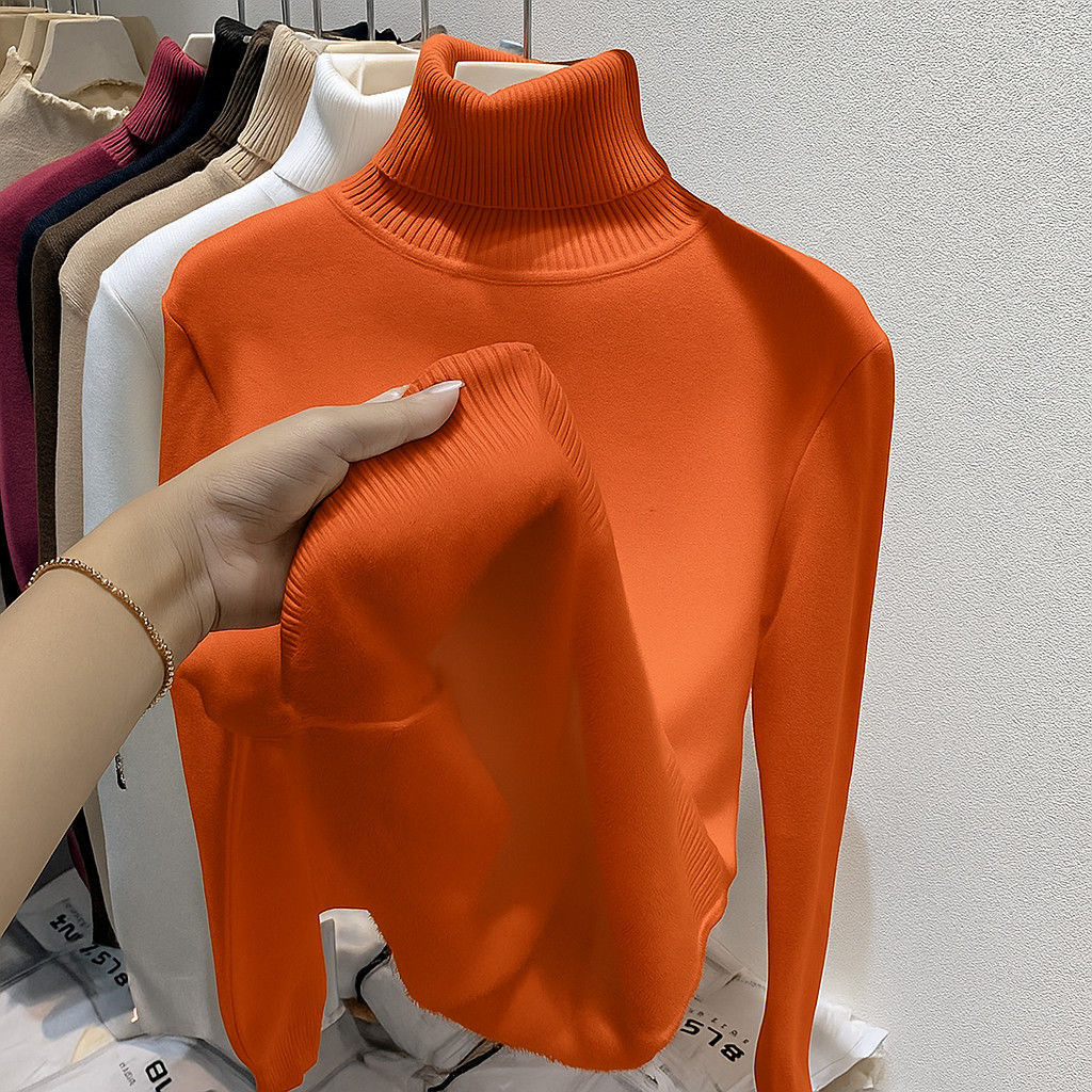 Women's Fitted Turtleneck Sweater — View 8