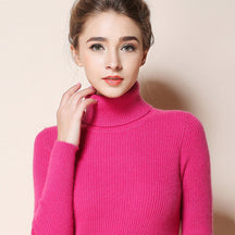 Women's Fitted Turtleneck Sweater — View 8