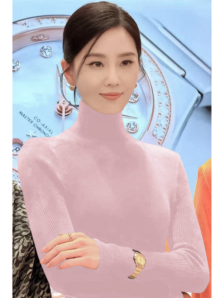 Women's Long Sleeve Mock Neck Sweater — View 9
