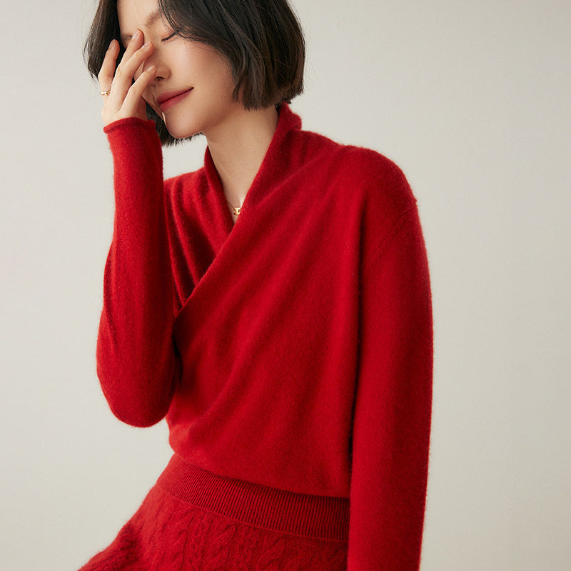 Women's V Neck Sweater — View 6