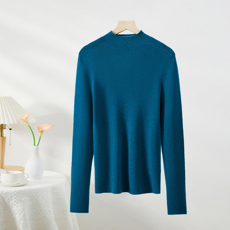 Women's Merino Wool Turtleneck Sweater — View 10