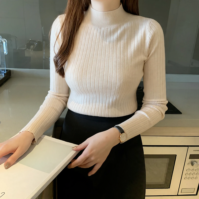 Women's Mock Neck Sweater — View 4