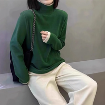 Women's Long Sleeve Mock Neck Top — View 3