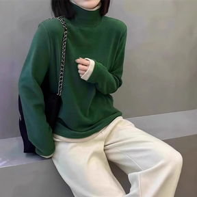 Women's Long Sleeve Mock Neck Top — View 3