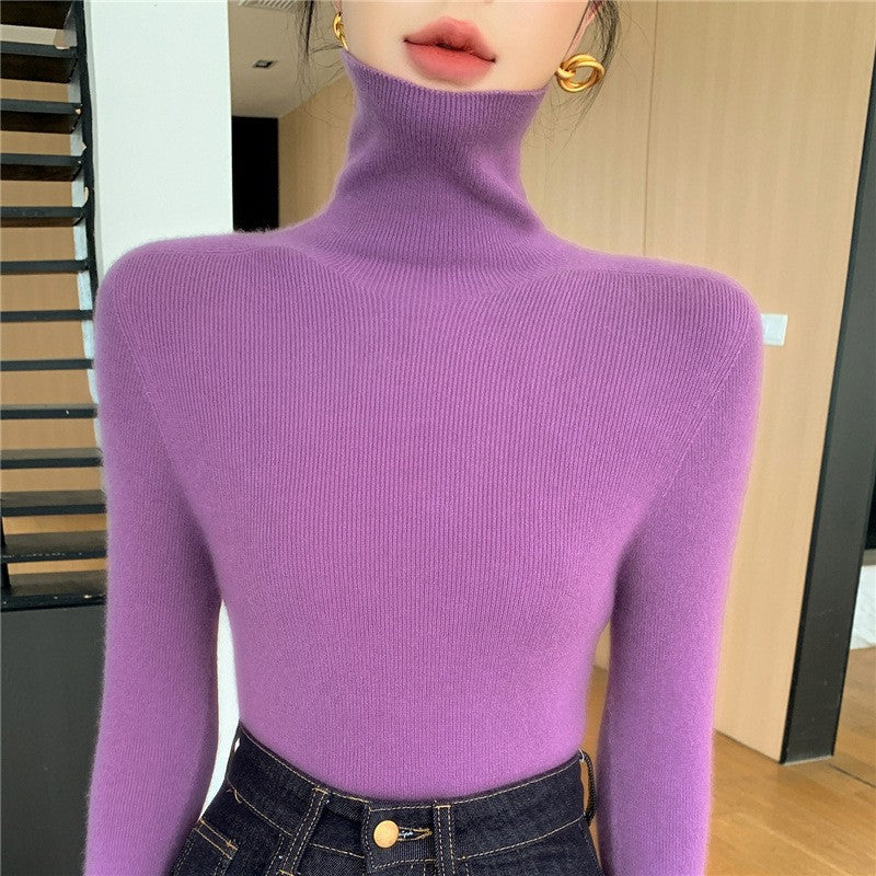 Women's Fitted Mock Neck Sweater — View 10