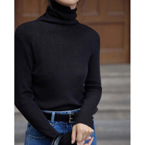Women's Wool Mock Neck Sweater — View 3