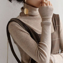 Women's Fitted Turtleneck Sweater — View 5